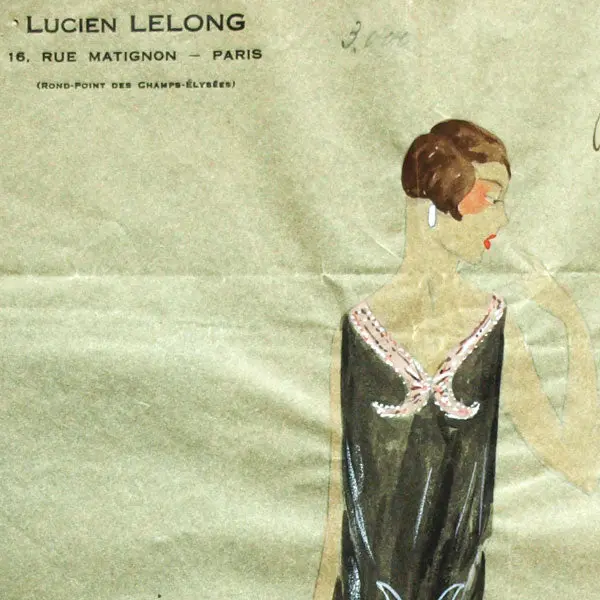 Dessin De La Maison Lucien Lelong, Modèle Révérence (Circa 1925) 2