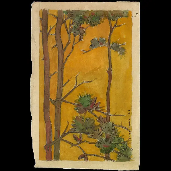 Barbier - Les Pins, Aquarelle Par George Barbier (1903) 1