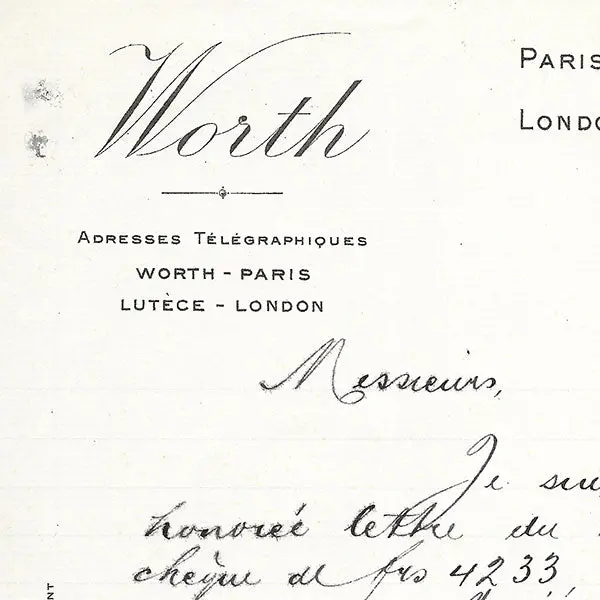 Worth - Courrier Relatif À Une Facture De La Princesse De Savoie, 7 Rue De La Paix, Paris (1912) 2