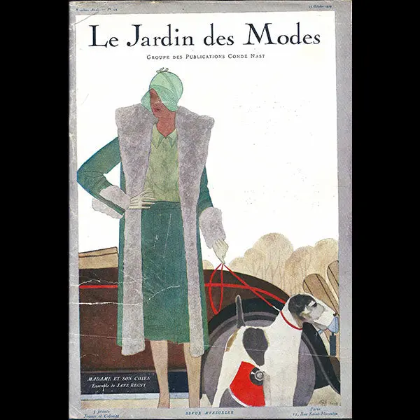 Le Jardin Des Modes, N°123, 15 Octobre 1929, Couverture De Pierre Mourgue 1