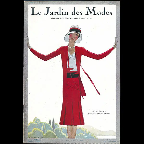 Le Jardin Des Modes, N°120, 15 Juillet 1929, Couverture D'andré-Edouard Marty 1