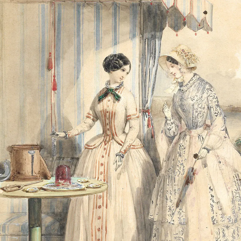 Jules David - Dessin Pour Une Revue De Mode (1860S) 2