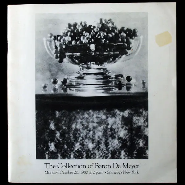 The Collection Of Baron De Meyer, Sotheby's (1980) 1