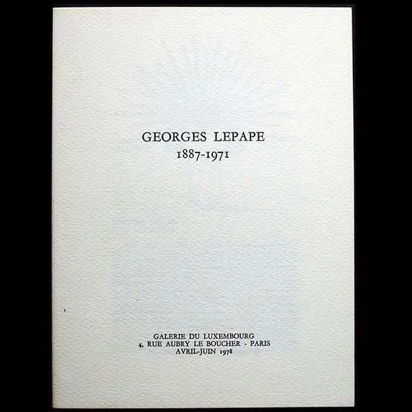 Lepape - Exposition Georges Lepape 1887-1971 À La Galerie Du Luxembourg (1978) 1