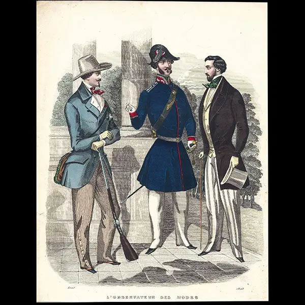 L'observateur Des Modes, Gravure De Mode Masculine (1848) 1