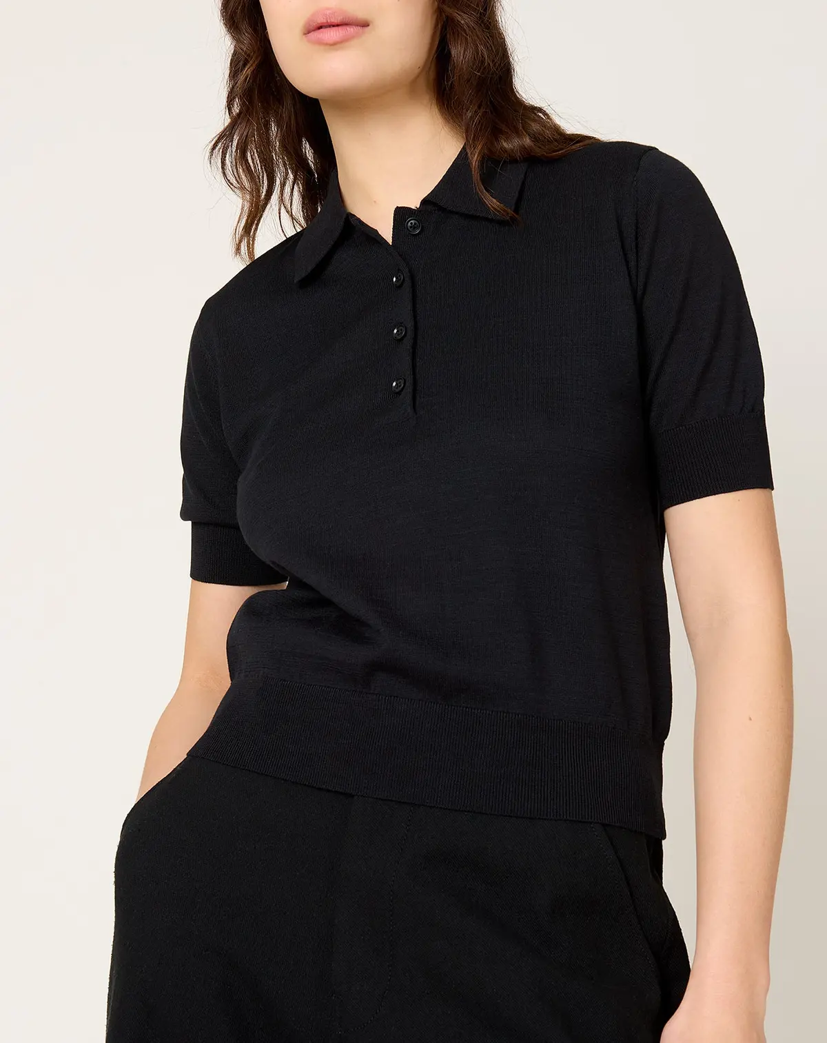 Cameron Polo Top In Black 4