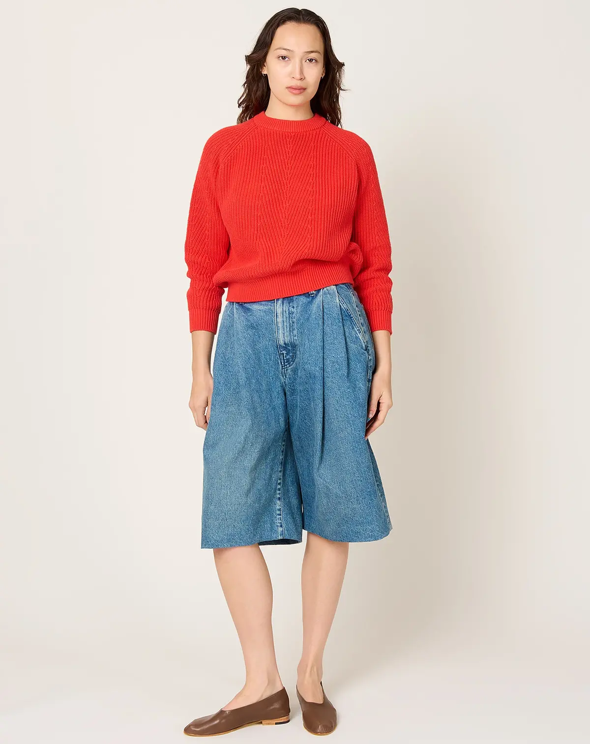 Chelsea Sweater In Vermillion 1