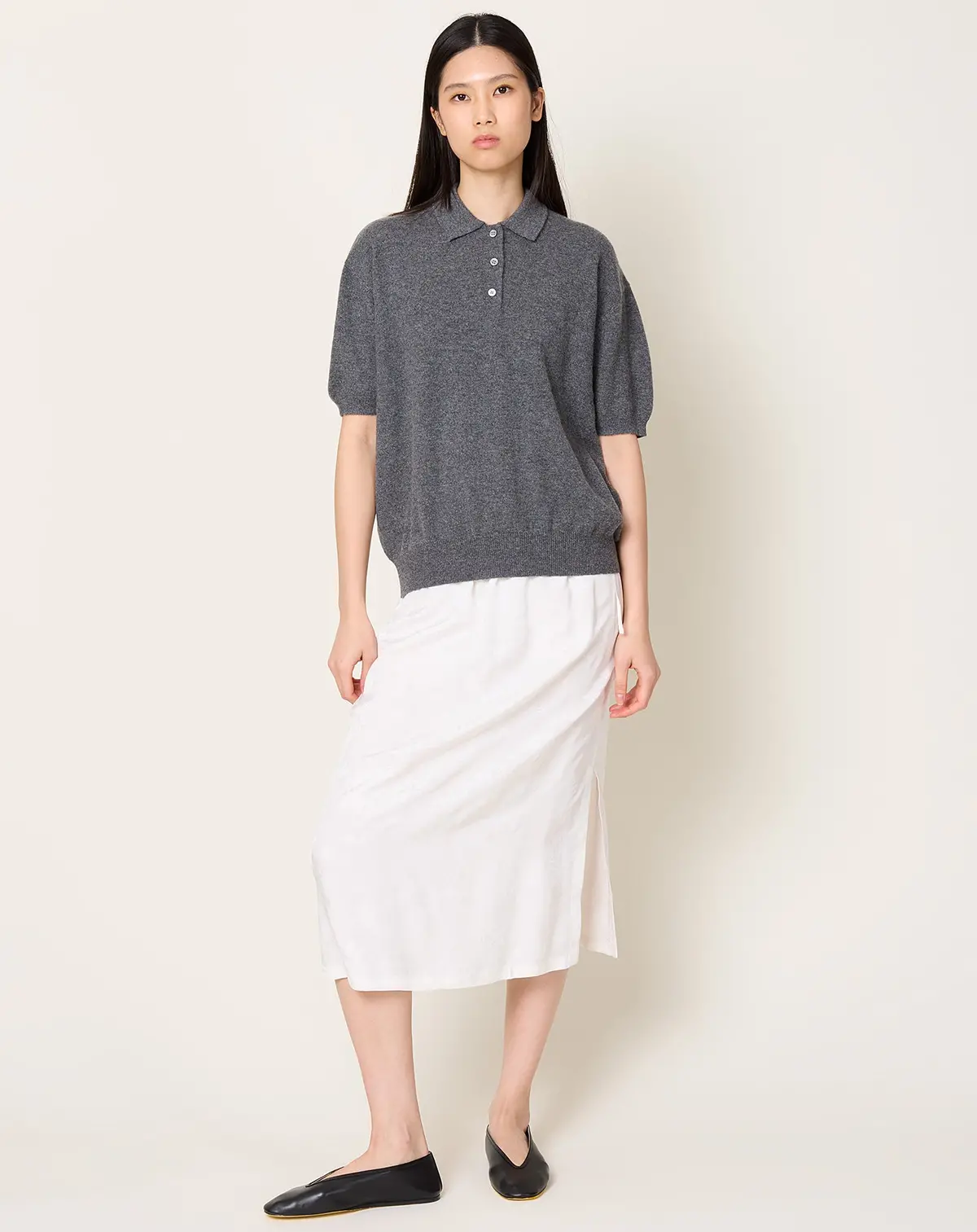 Darrin Top In Dark Heather Grey 1