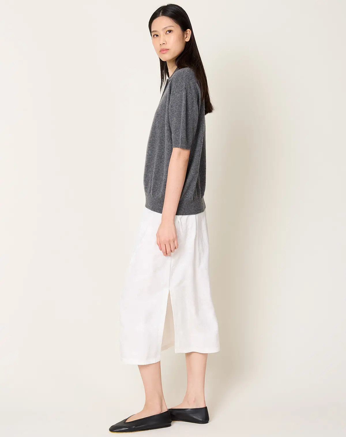 Darrin Top In Dark Heather Grey 2