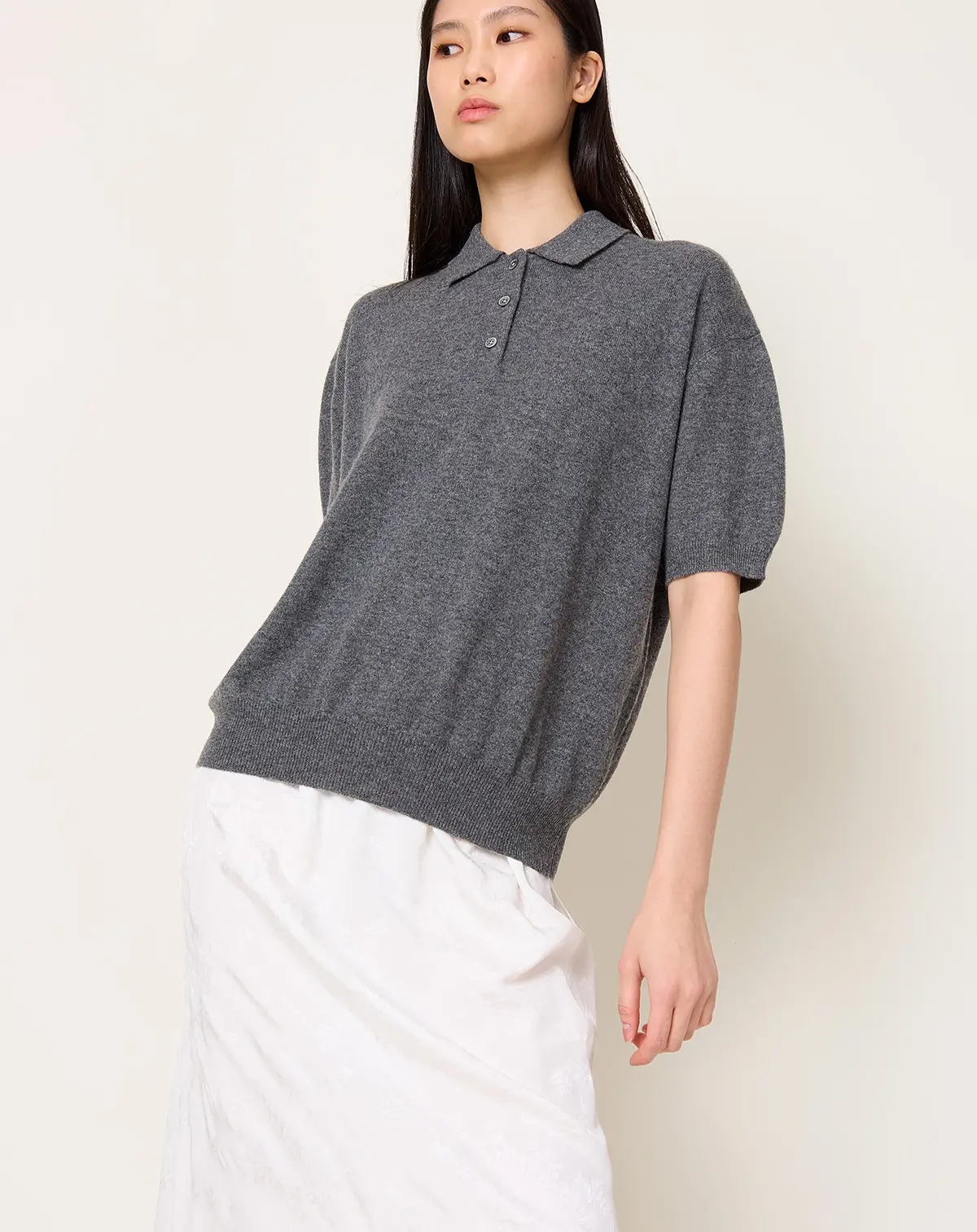 Darrin Top In Dark Heather Grey 4