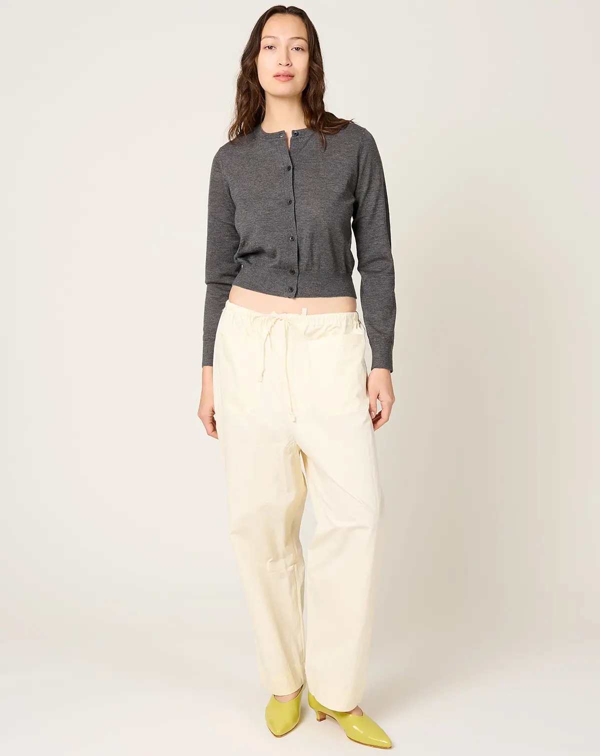 Inez Cardigan In Charcoal Heather 1