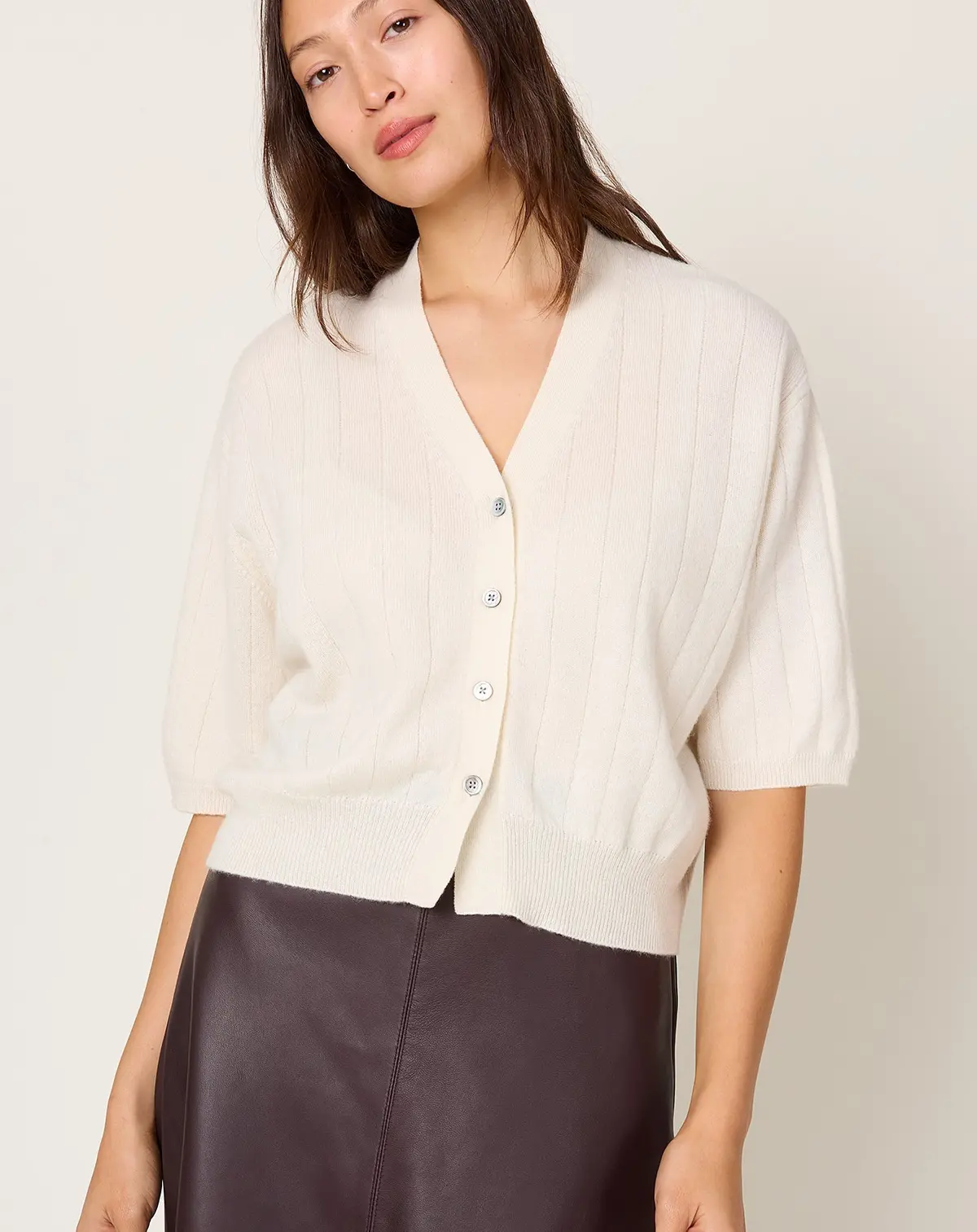 Joan Cardigan In Ivory 1
