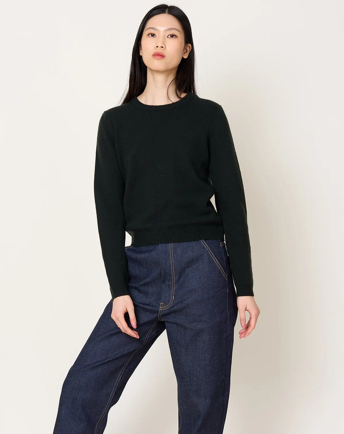 Lulu Sweater In Dark Pine 1