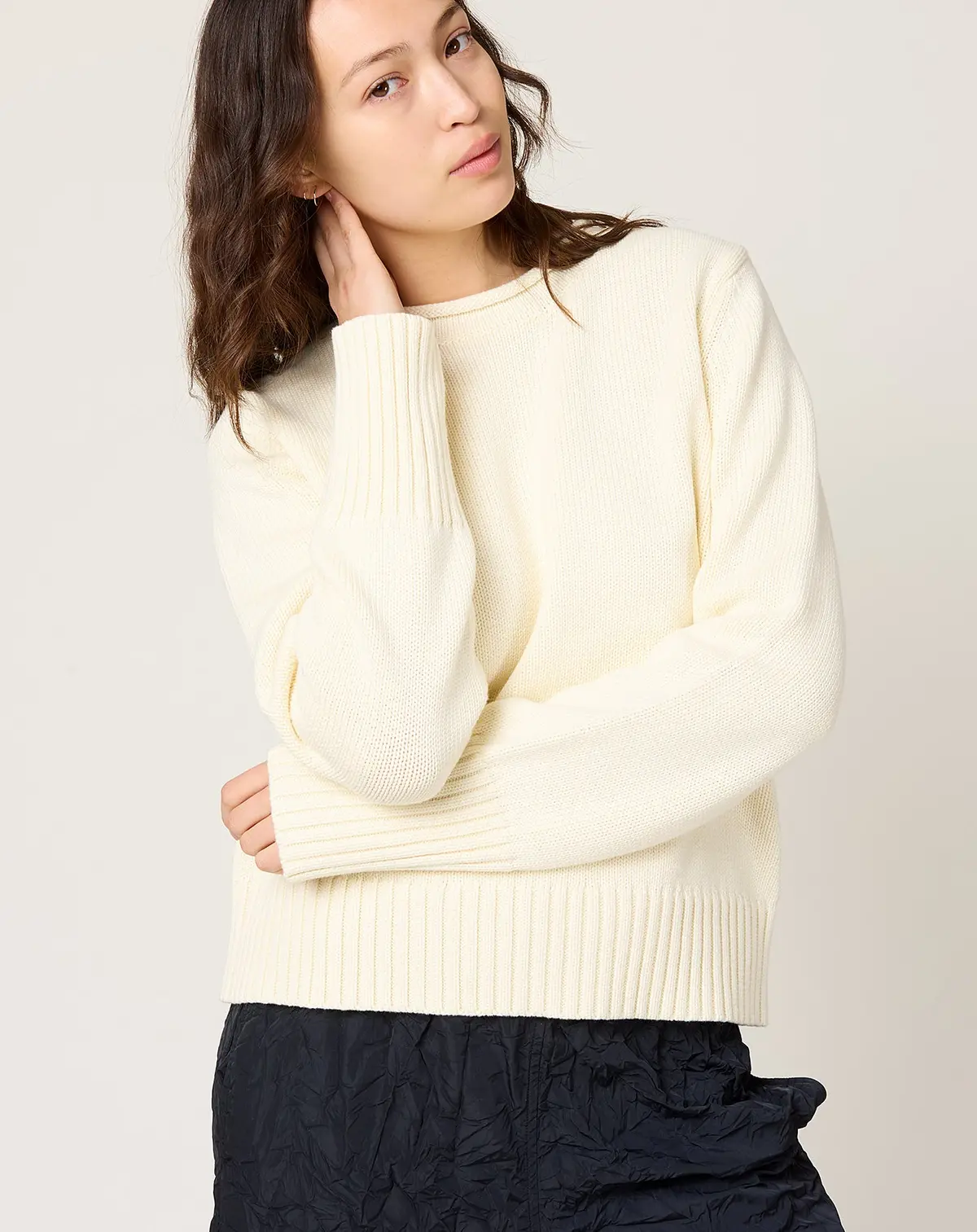 Quinn Sweater In White 1