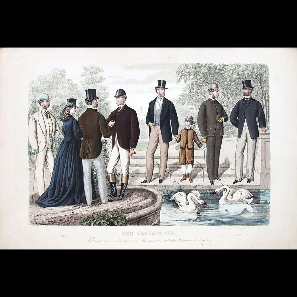Der Beobachter, Gravure De Mode Masculine, Juin 1871 1