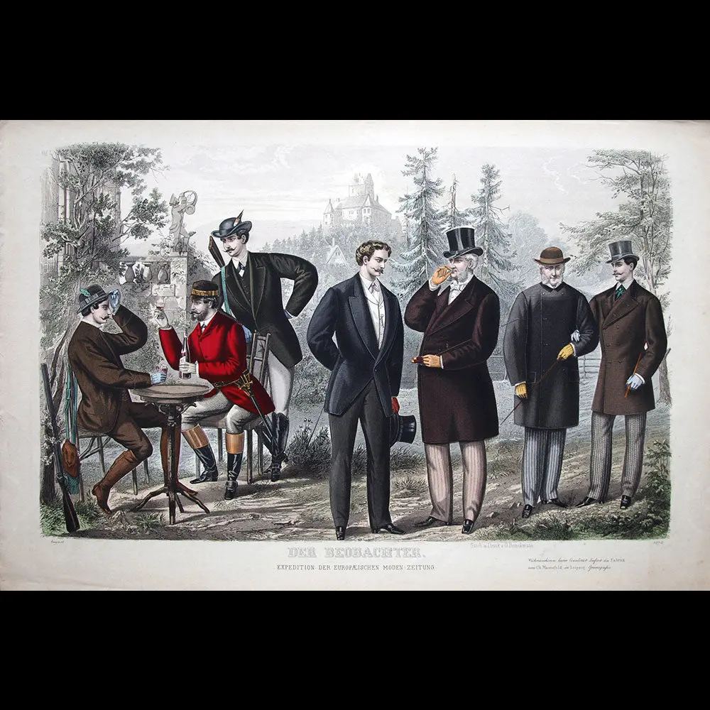 Der Beobachter, Gravure De Mode Masculine, Août 1872 1