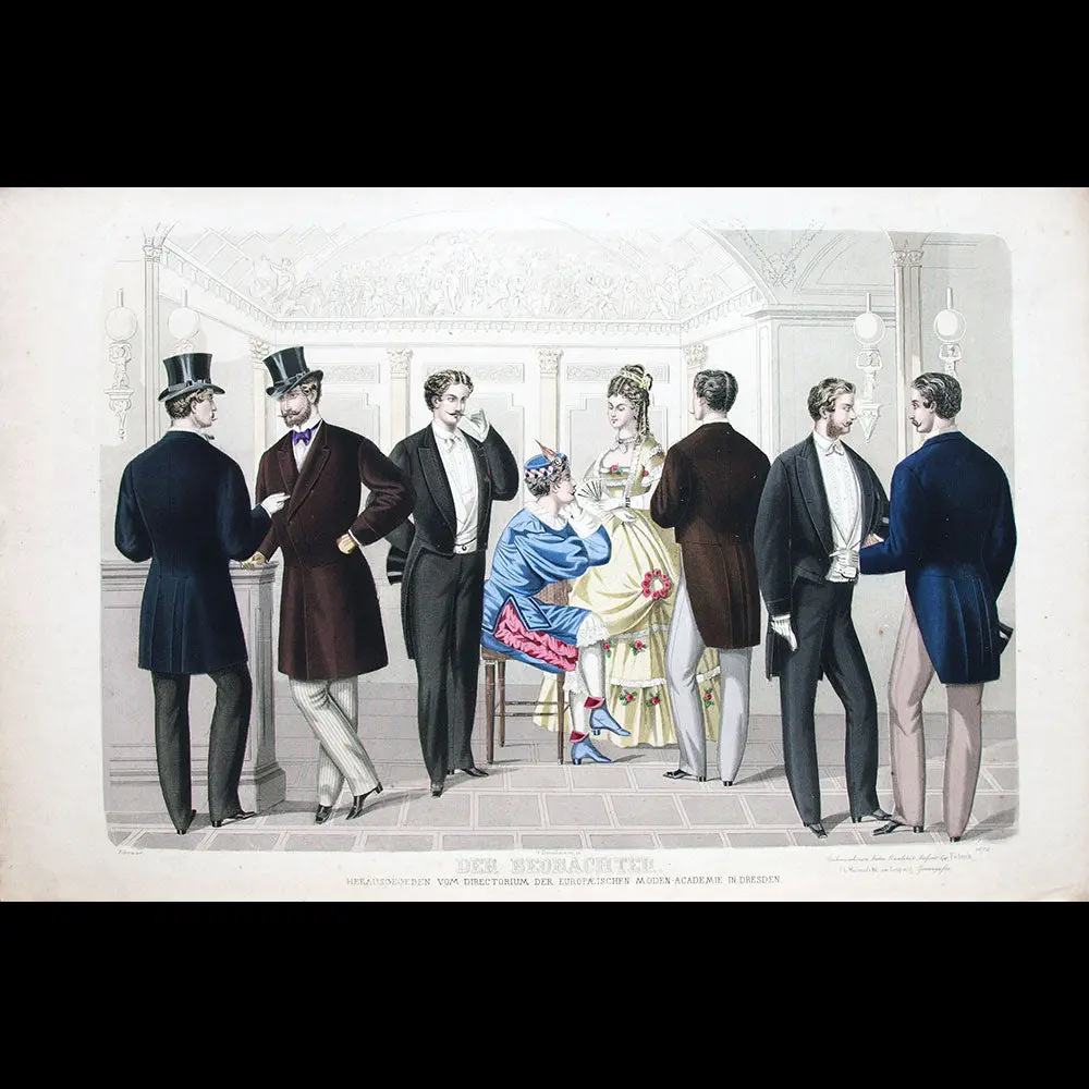 Der Beobachter, Gravure De Mode Masculine, Février 1872 1