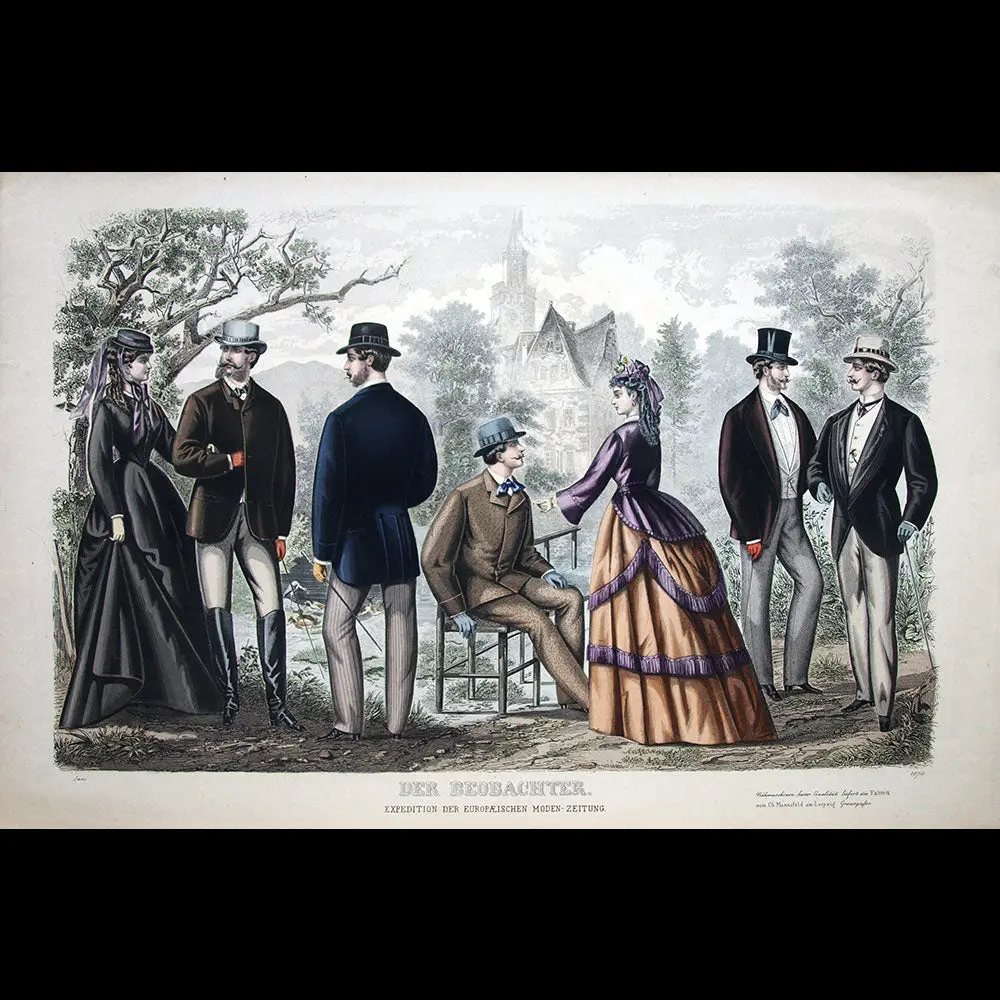 Der Beobachter, Gravure De Mode Masculine, Juin 1872 1
