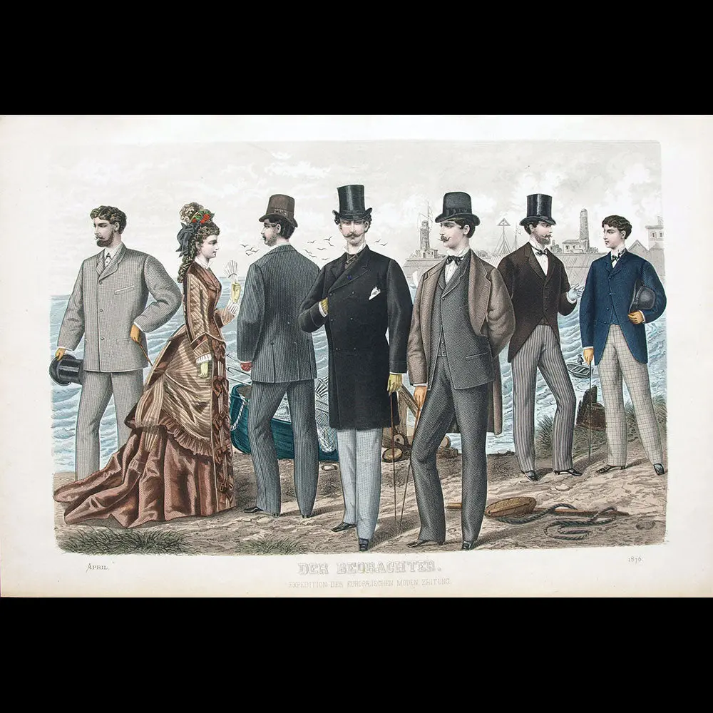 Der Beobachter, Gravure De Mode Masculine, Avril 1876 1
