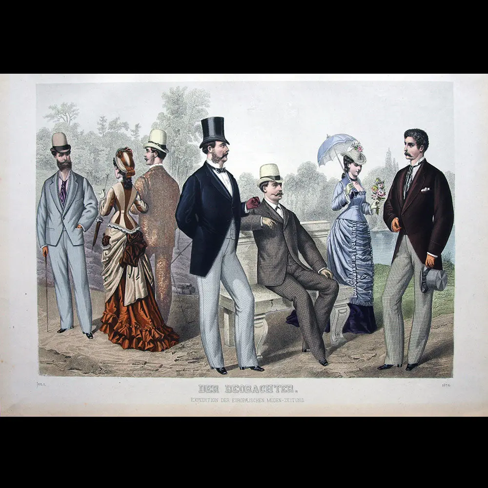 Der Beobachter, Gravure De Mode Masculine, Juillet 1876 1