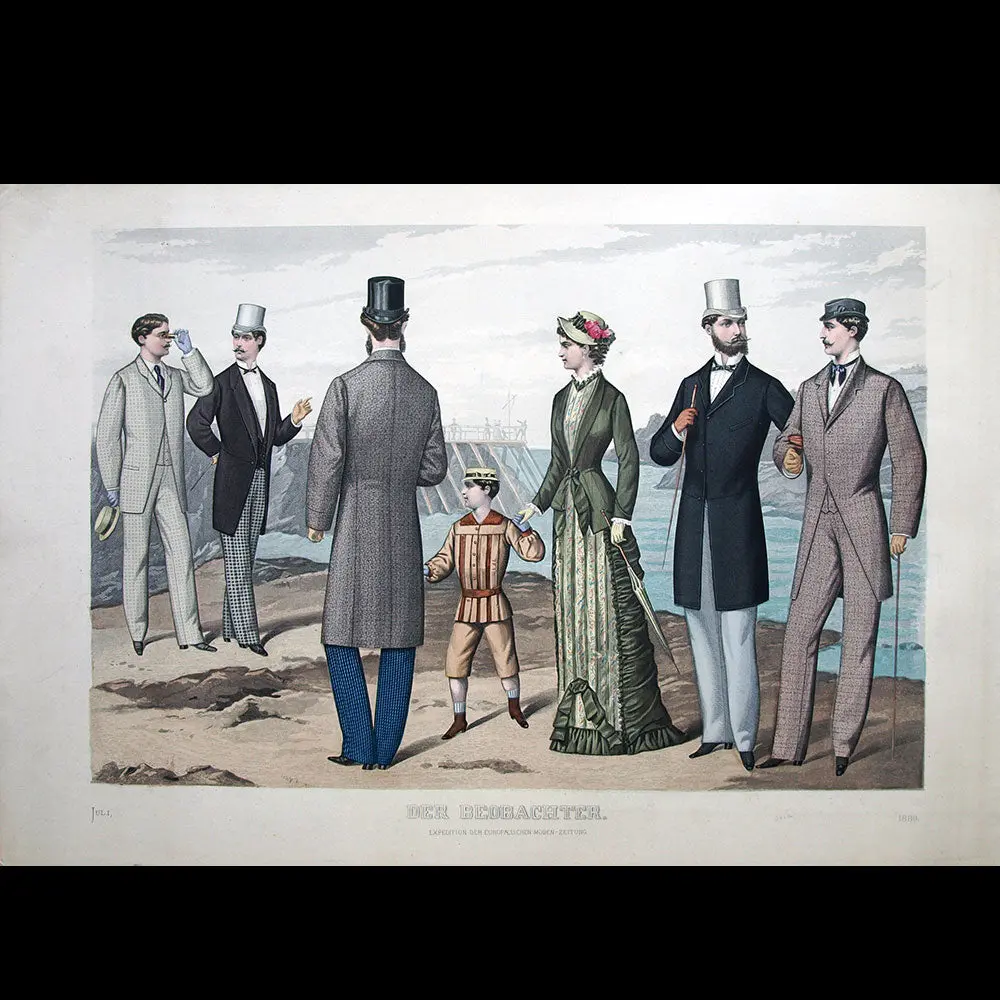 Der Beobachter, Gravure De Mode Masculine, Juillet 1880 1