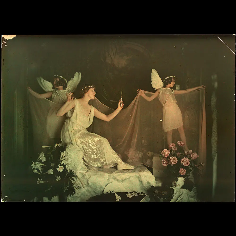 Photo-Couleurs - Réunion De 3 Autochromes De Desboutin (1910S) 2