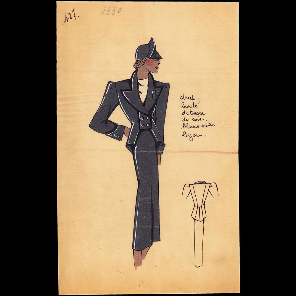 Dessin D'un Ensemble En Drap (1930) 1