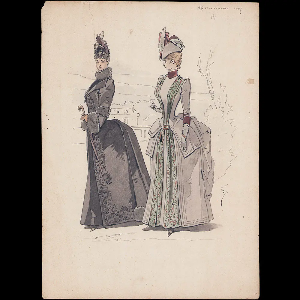 Dessin Pour Une Revue De Mode (1887) 1
