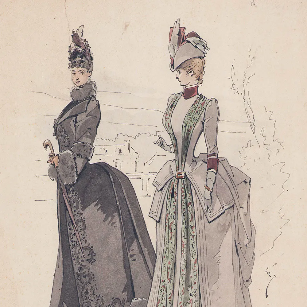 Dessin Pour Une Revue De Mode (1887) 2