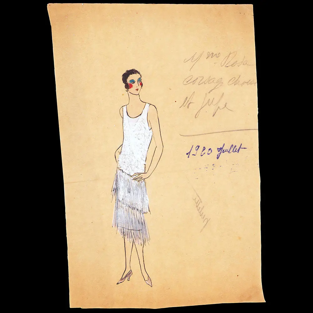 Jane - Dessin De La Robe Perlette Pour Madame Rosa (1920) 1