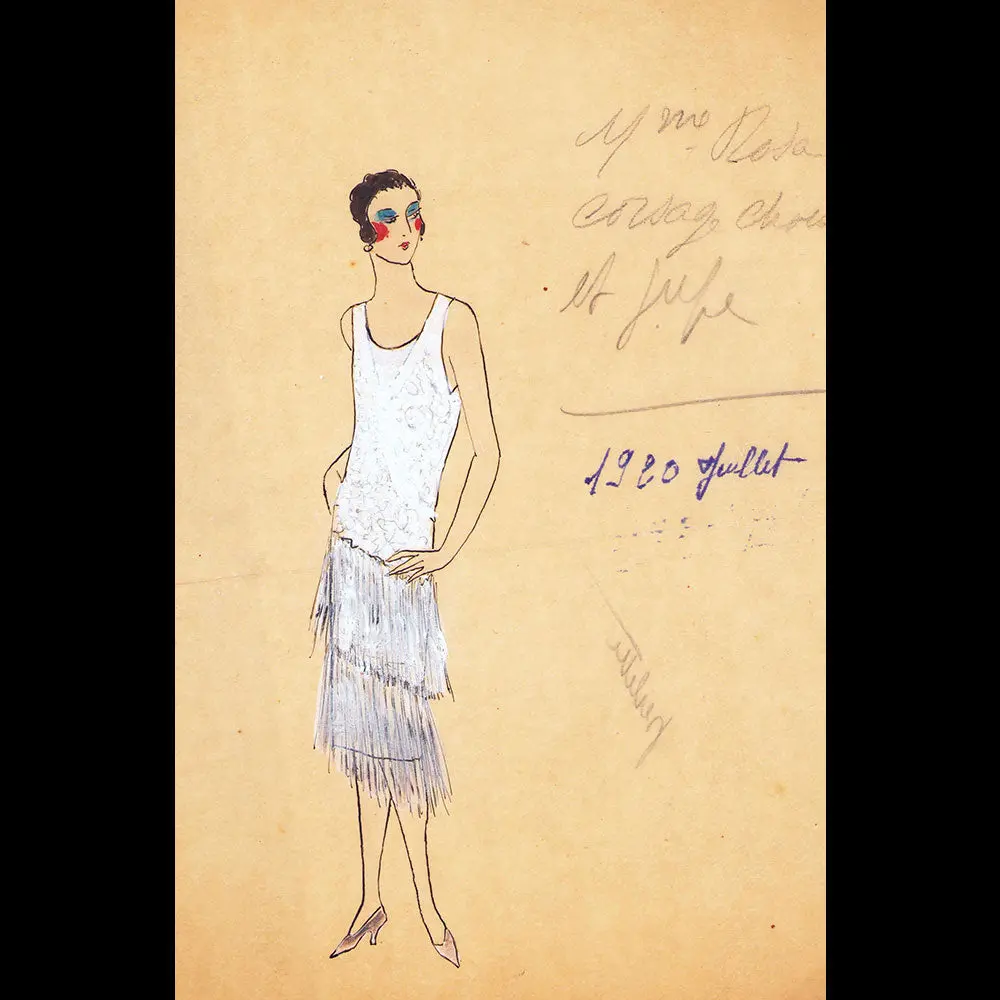 Jane - Dessin De La Robe Perlette Pour Madame Rosa (1920) 2