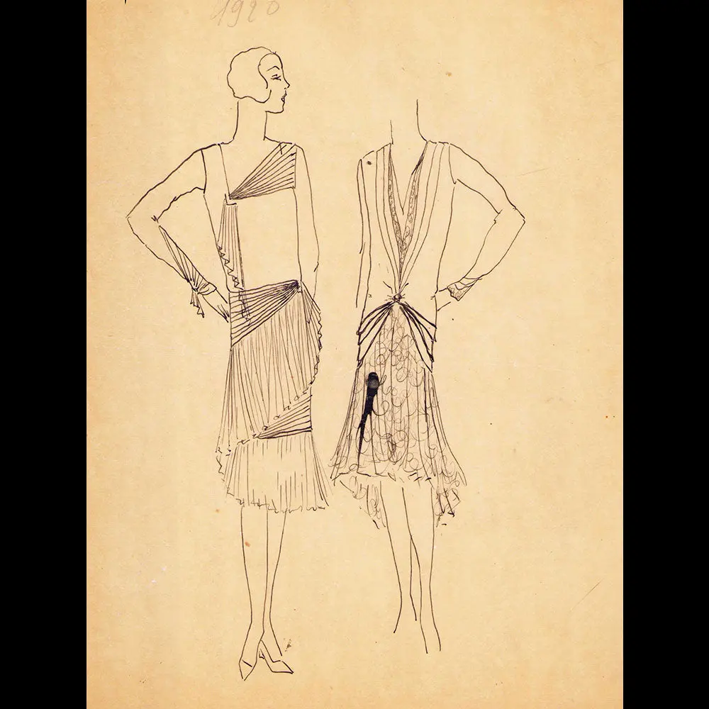 Jane - Dessin De Deux Robes (1920S) 2