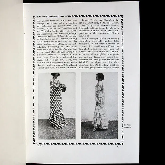 Deutsche Kunst Und Dekoration, Volumes Xix-Xx, Octobre 1906 - September 1907 - Robes De Gustav Klimt 2