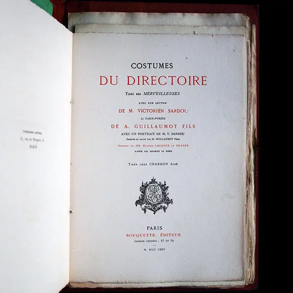 Costumes Du Directoire Tirés Des Merveilleuses Par Guillaumot, Exemplaire En Couleurs (1875) 2