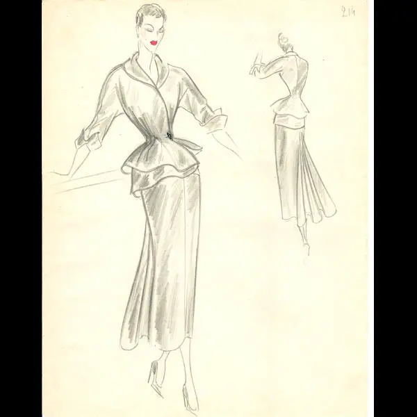 Dessès - Dessin De La Maison Jean Dessès (Printemps 1948) 1