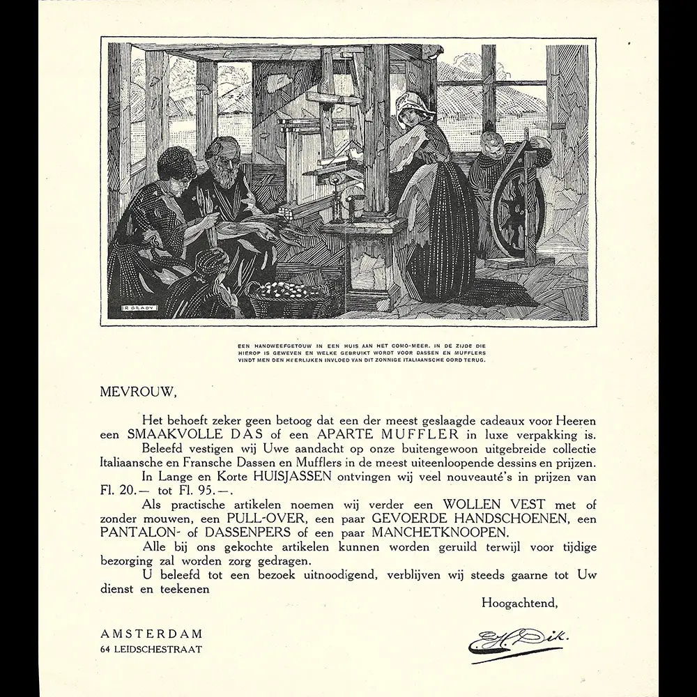 Dik's - Catalogue De La Chemiserie Leidschestraat À Amsterdam (1920S) 2