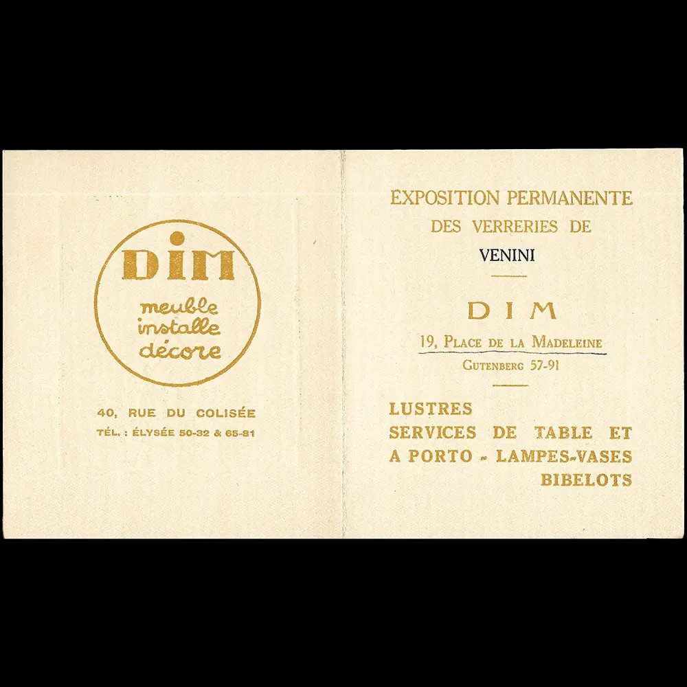 Dim, Décoration Intérieure Moderne - Exposition Des Verreries De Venini, 19, Place De La Madeleine À Paris (1929) 2