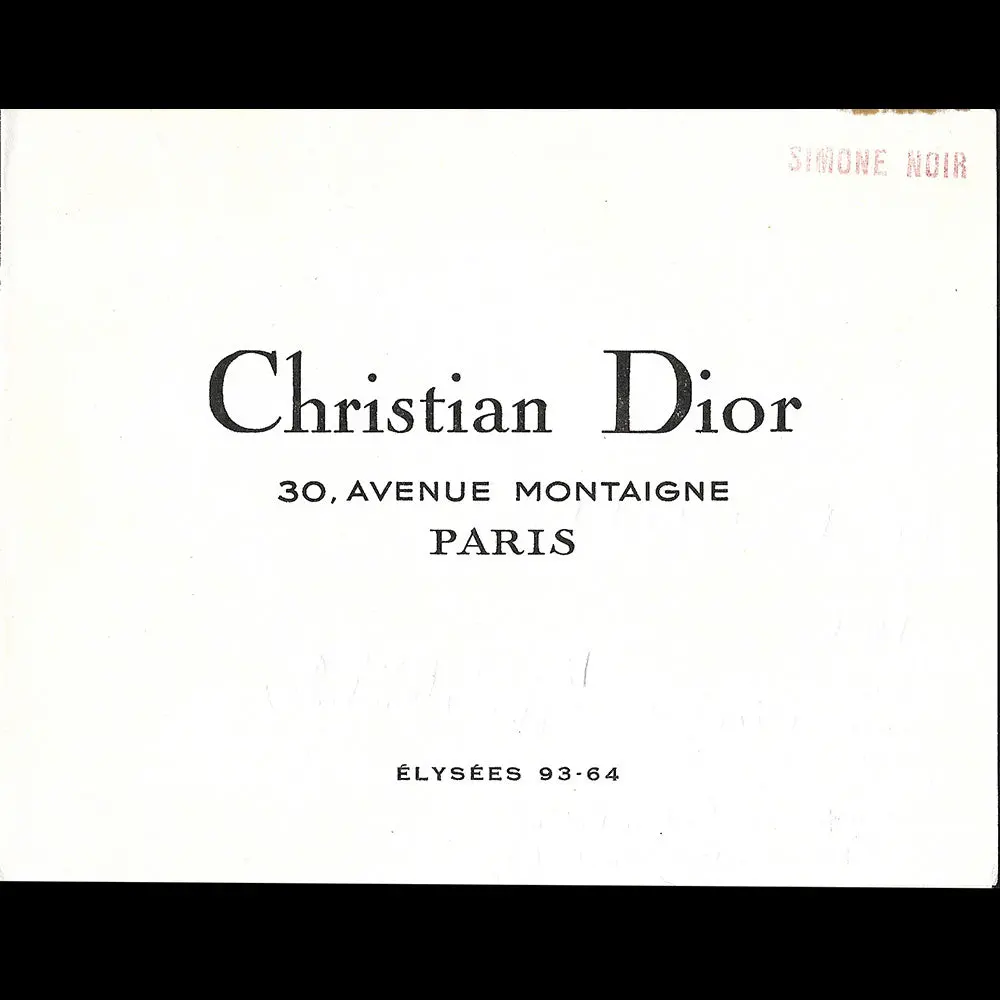 Christian Dior, Carnet De Défilé, Printemps-Eté 1962 1