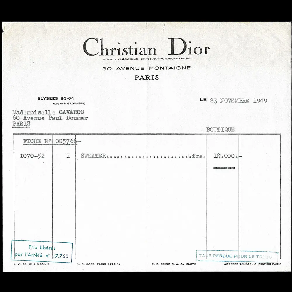 Christian Dior - Facture D'un Sweater (1949) 1