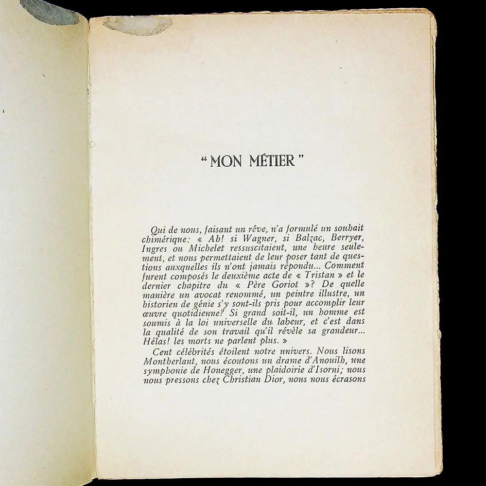 Je Suis Couturier, Propos De Christian Dior (1951), Exemplaire De Service De Presse 2