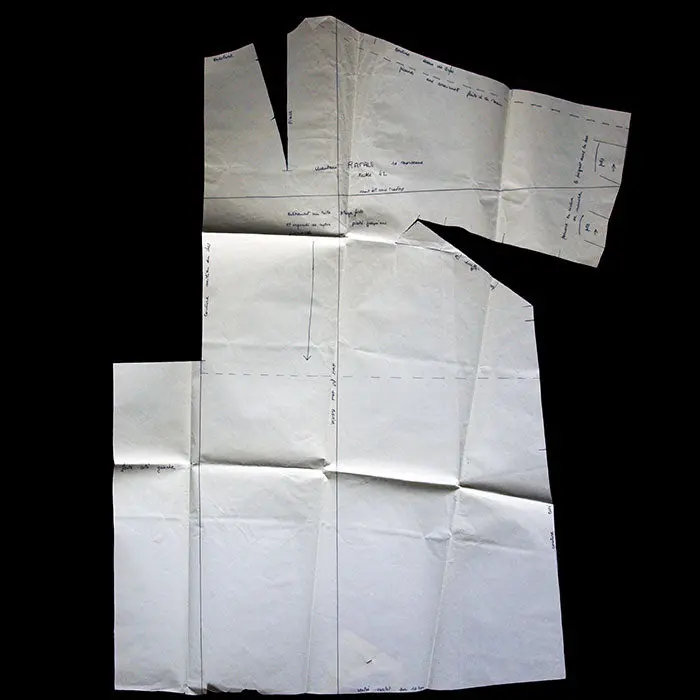 Christian Dior - Patron Du Manteau Rafale Créé Par Yves Saint-Laurent (1958) 1