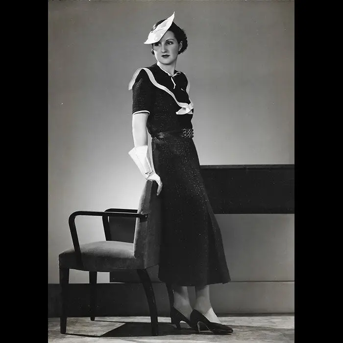 Germaine Lecomte - Robe, Tirage Du Studio Dorvyne (Circa 1940S) 1