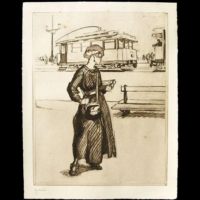 Drian - Les Femmes Et La Guerre, L'employée Du Tramway (Circa 1918) 2