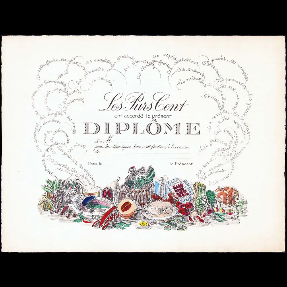 Raoul Dufy - Diplôme Des Purs Cent (Circa 1928-1936) 1