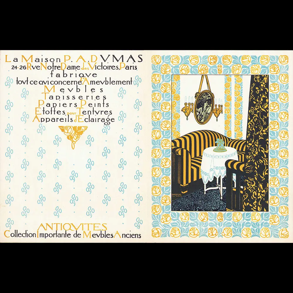 P. A. Dumas - L'intérieur Artistique, Plaquette De La Maison De Décoration (1910S) 2