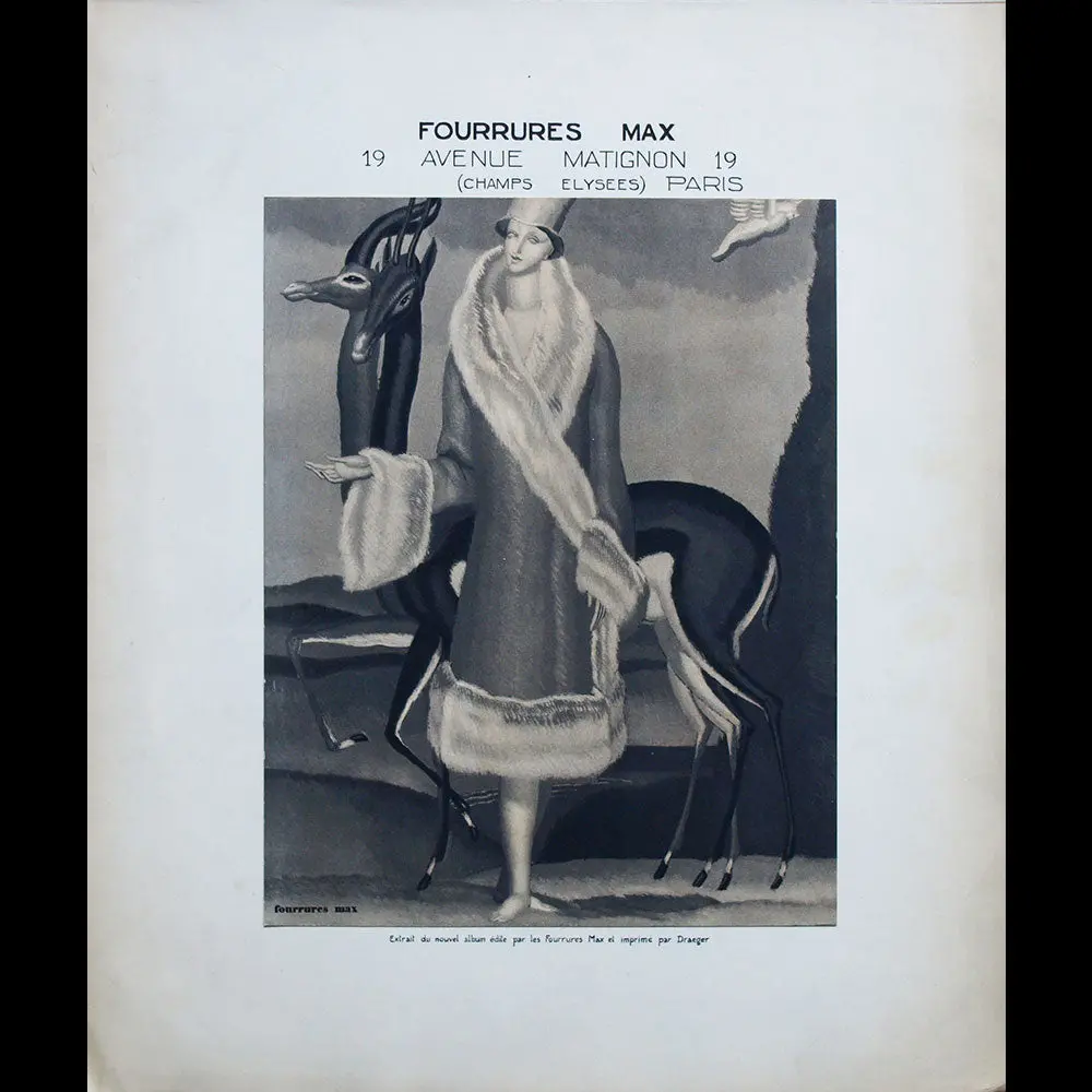 Fourrures Max - Affiche D'annonce De Parution De L'album Toi Par Jean Dupas (1927) 1
