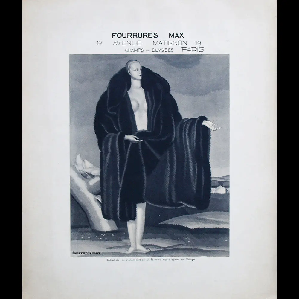 Fourrures Max - Affiche D'annonce De Parution De L'album Toi Par Jean Dupas (1927) 1