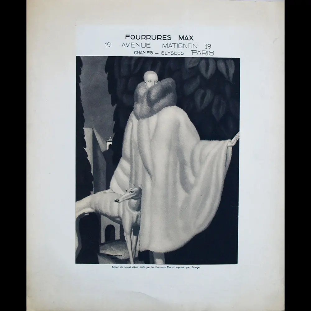 Fourrures Max - Affiche D'annonce De Parution De L'album Toi Par Jean Dupas (1927) 1