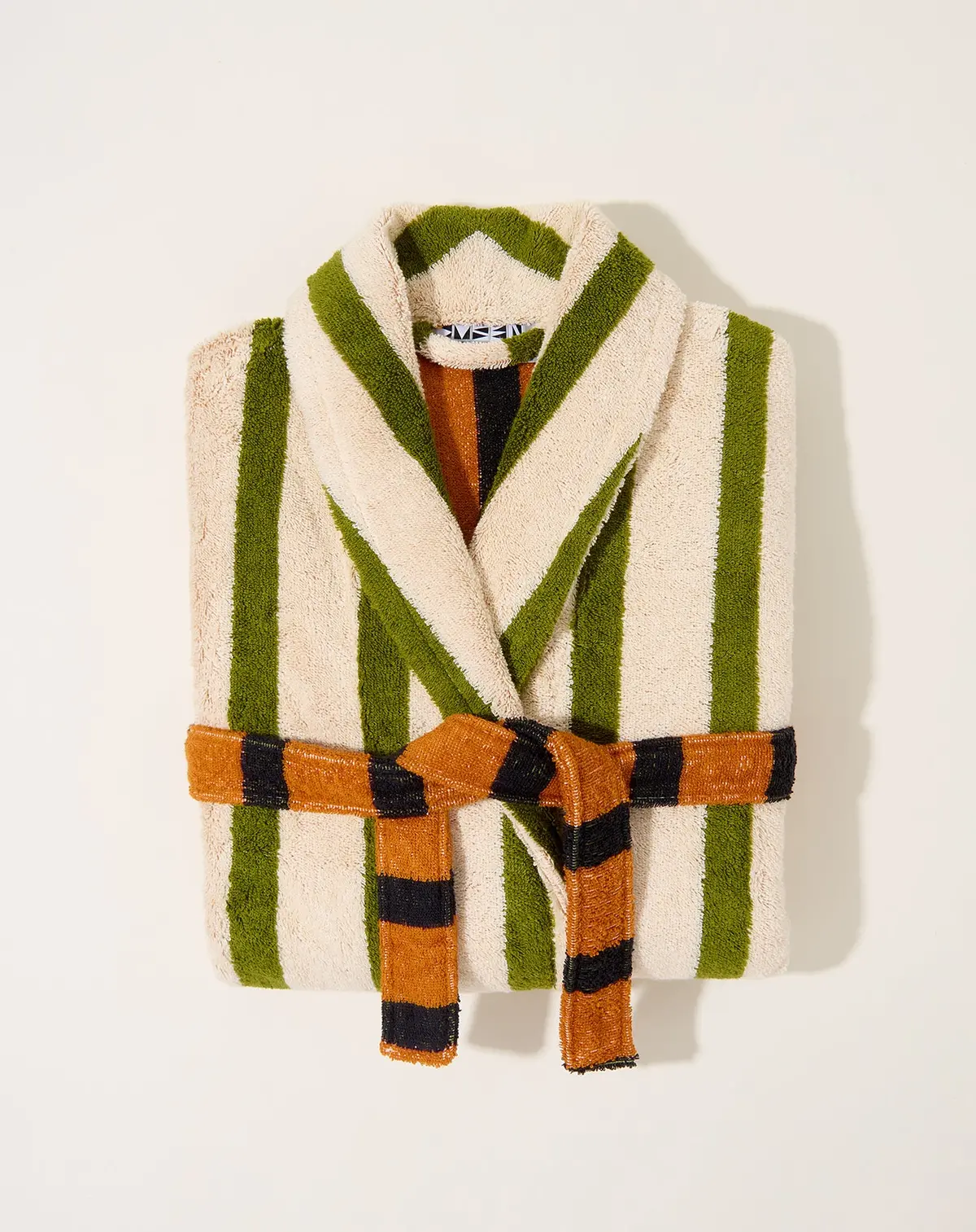 Bathrobe In Juniper Stripe 1