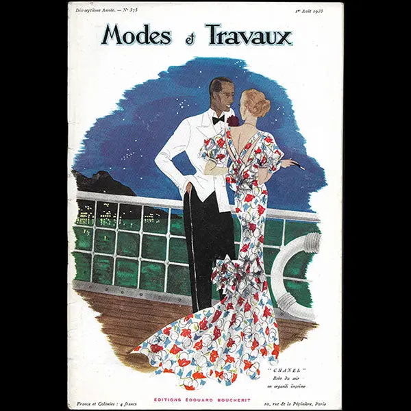 Modes Et Travaux, 1Er Août 1935, Couverture D'un Modèle De Chanel 1